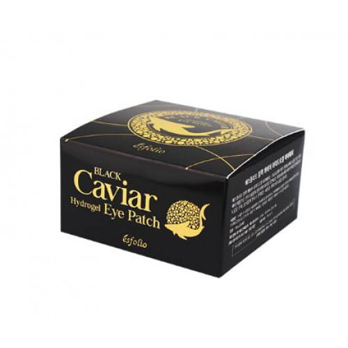 Тайские гидрогелевые патчи для ухода за кожей вокруг глаз от морщин с чёрной икрой ESFOLIO Black Caviar Hydrogel eye patch 60 шт.