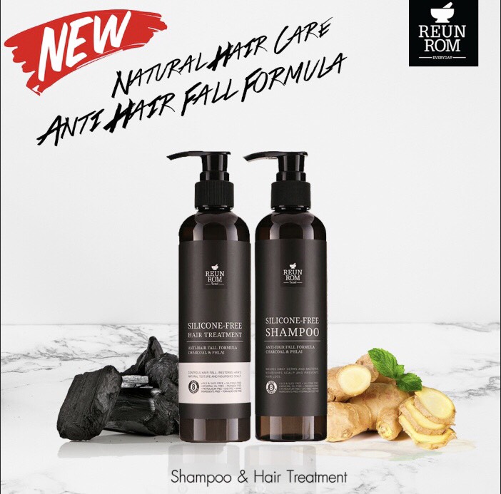 Натуральный бессульфатный шампунь из Тайланда для восстановления поврежденных волос и от выпадения Silicone-Free Shampoo Reunrom купить в Москве и Московской области.