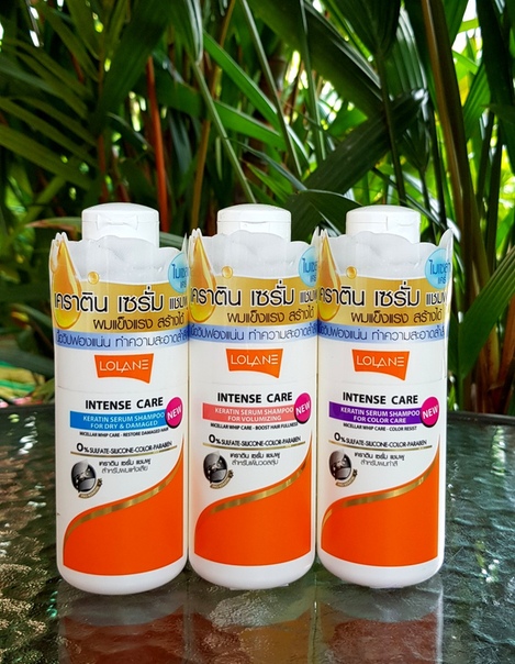 Натуральный шампунь для сохранения цвета волос Lolane Natura Keratin Serum Shampoo For Color Care 400 мл. Тайланд