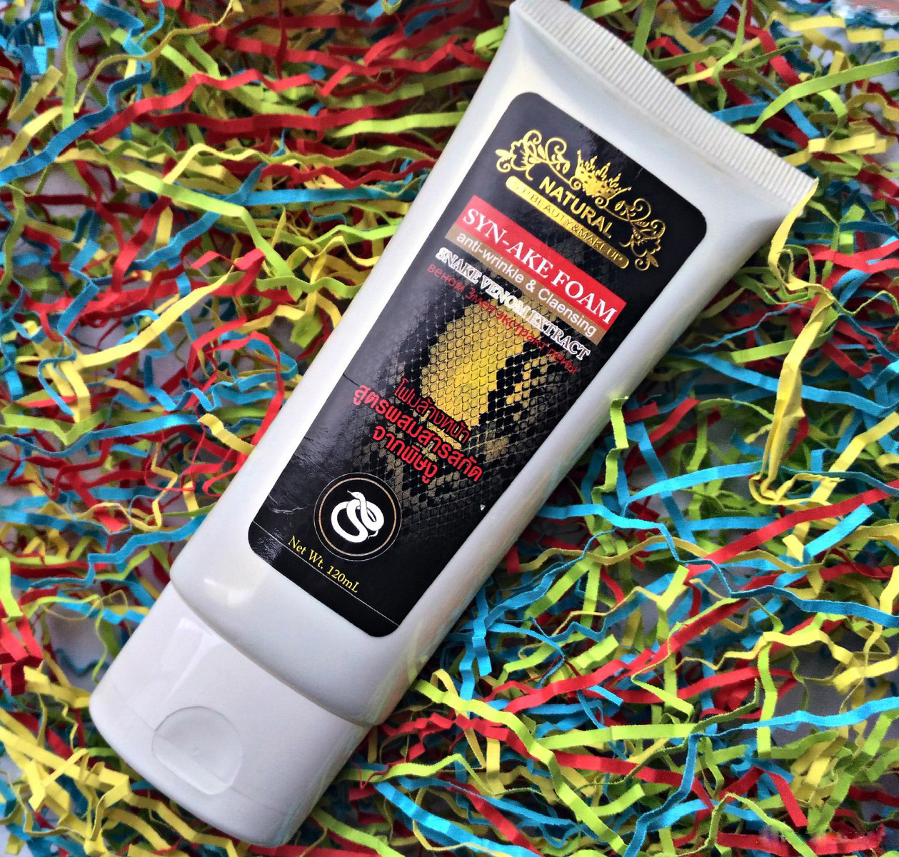 Тайская антивозрастная пенка для умывания с экстрактом яда кобры NATURAL SP Beauty SYN-AKE FOAM 120 мл. ТАИЛАНД