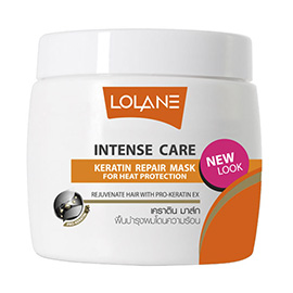 Тайская интенсивная маска с кератином для пересушенных волос (Оранжевая линия) Lolane Intense Care Keratin Repair Mask For Heat Protection 200 гр