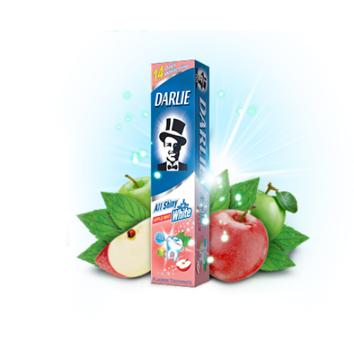 Тайская зубная паста Darli c яблочным вкусом DARLIE apple Toothpaste. All Shiny White Apple Mint 160 Pack
