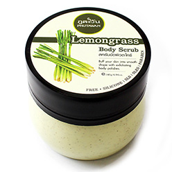 Тайский бодрящий и оздоравливающий скраб для тела Лемонграсс Phutawan Lemongrass Body Scrub 140 gr. Thailand