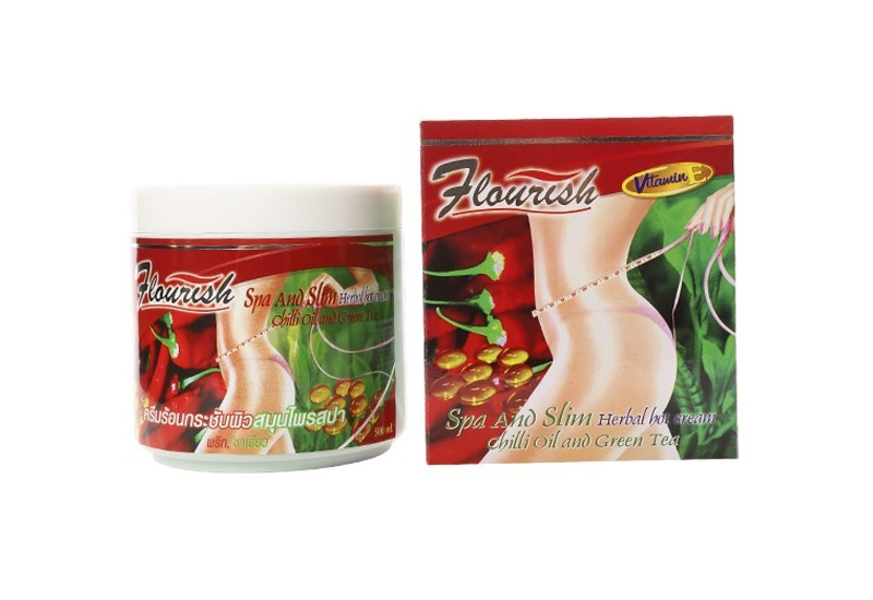 Тайский разогревающий фитинг крем перец Чили и Зеленый чай Flourich cosmetic 500 мл. тайский крем Flourich cosmetic HOT FITTING CREAM
