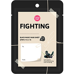 Тканевая маска для лица из Таиланда с водорослями, черным кунжутом и углем Cathy Doll Fighting Black Magic Mask Sheet 25 гр.