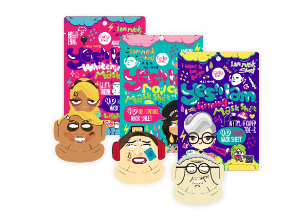 Тканевая маска из Тайланда для жирной и проблемной кожи Cathy Doll 4D oil control mask sheet 35 гр. купить в москве